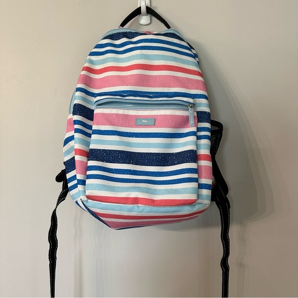 Scout Bag Multi-Pocket Colorful Striped Backpack GUC - Picture 2 of 12